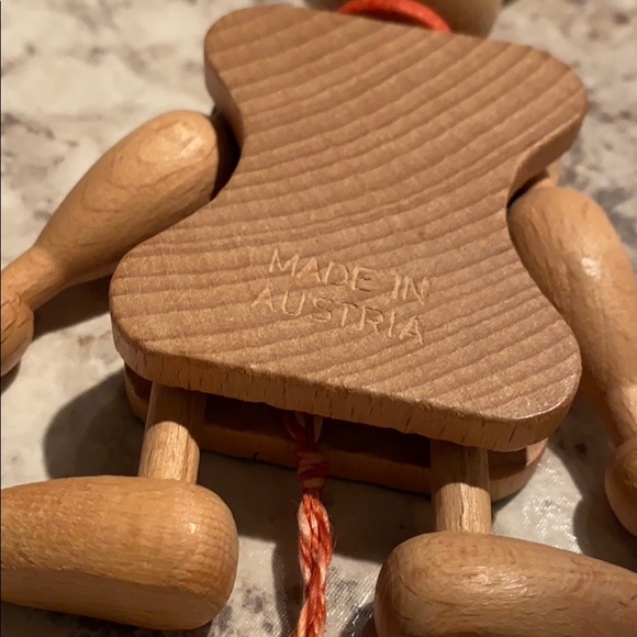 Vintage Austria Wood String Jumping Jack Toy Bunny - Picture 2 of 9